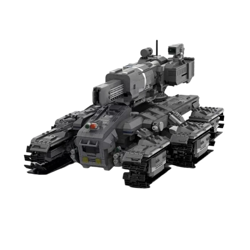 Sci-Fi Assault Tank Model MOC Building Bricks War Equipment Modular Technology Gifts Holiday Assemble Toys Suit Display