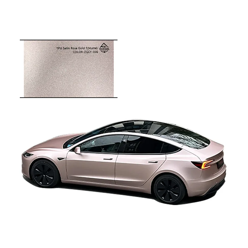 

Заводская защитная пленка из ТПУ, меняющая цвет, самовосстанавливающаяся, против царапин, атласная, розовое золото, матовая защитная пленка для автомобильной краски