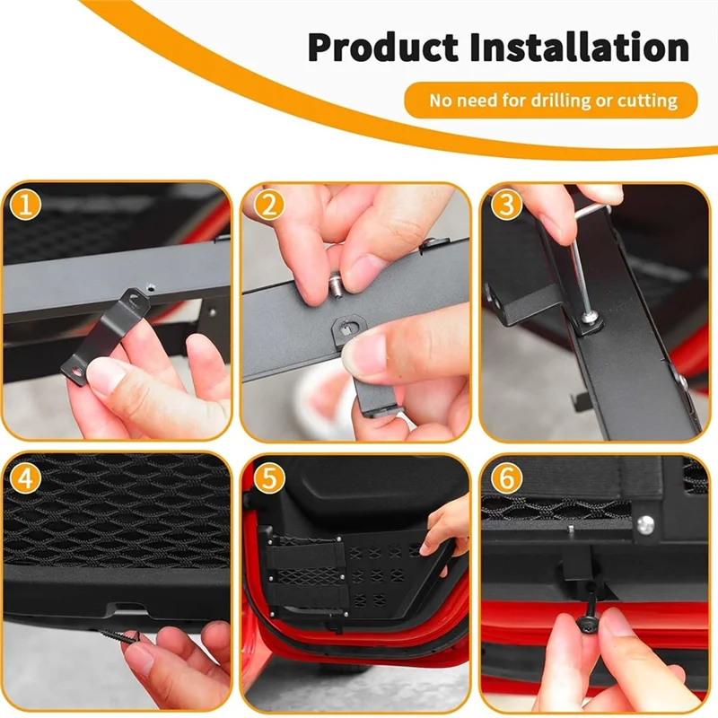 

Organizer Box Door Net Pocket Rear Door Storage For Jeep Wrangler JL Gladiator JT 2018-2024 Side Insert