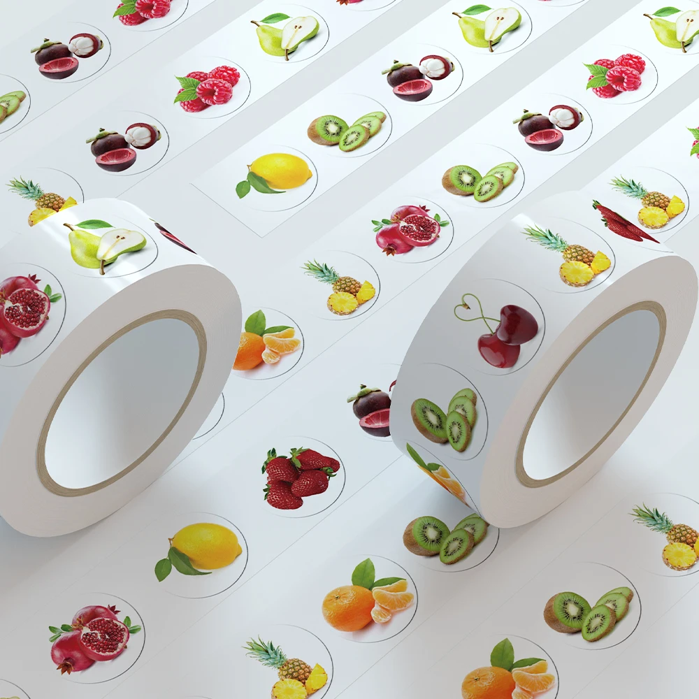 500pcs Fresh Fruit Roll Stickers Decals For Laptop Scrapbook Suitcase Skateboard Guitar DIY Aesthetic Stickers Creative Gifts - Image 4