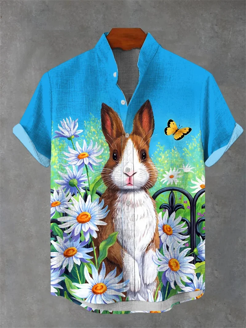 

Retro black and rainbow stitched flag octopus 3D printed short sleeved shirt, fashionable and breathable