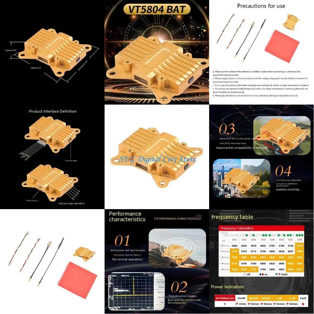 

U75B Long RangINGS 5.8G Video Transmission Powerful 2.5W 5.8G Transmitter for DIY