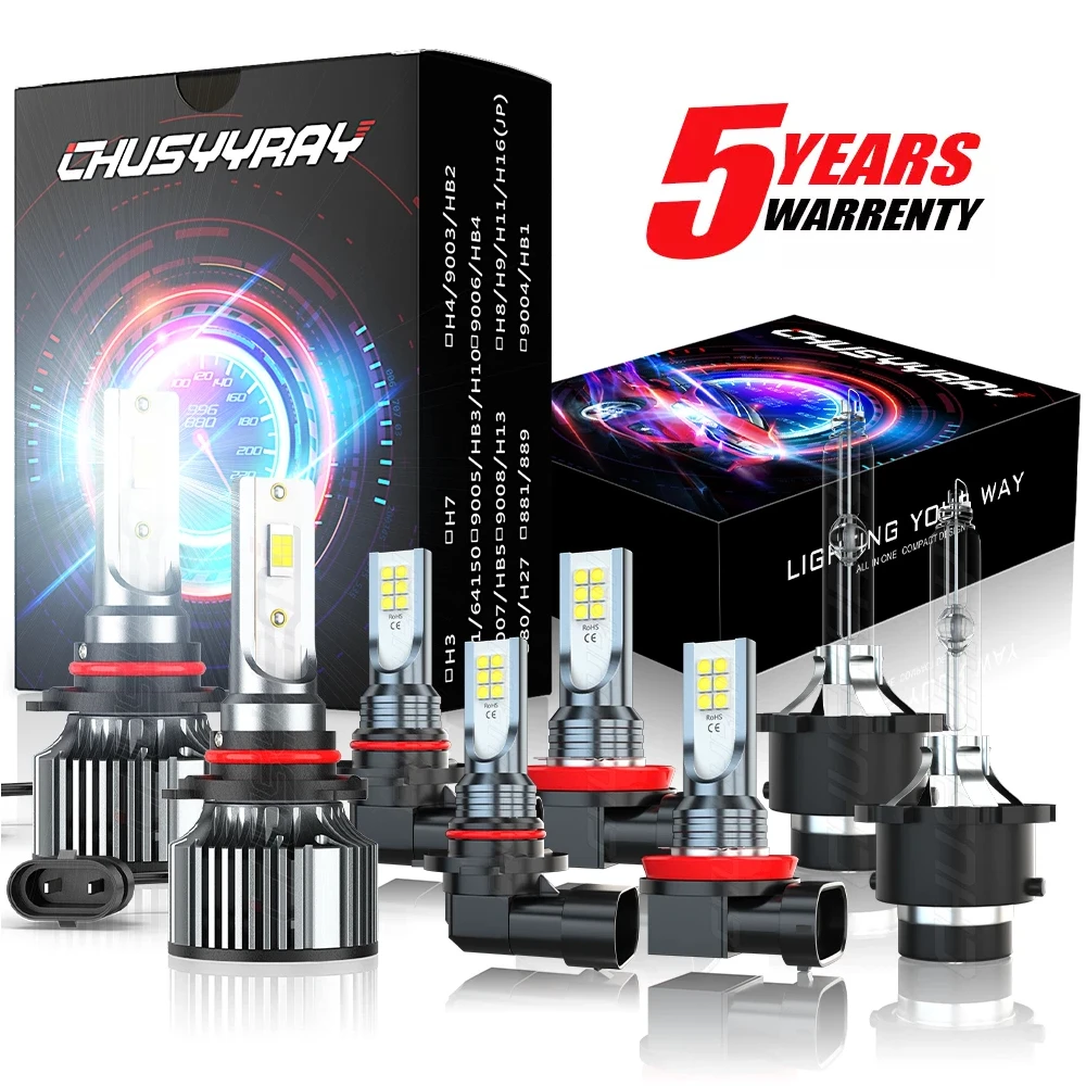 

For Acura RDX 2008-2015 8x Canbus 9005 D2S H11 9145 LED HID Headlights Hi/Lo & Fog Light Bulbs Kit 1:1 Same Size Plug and play