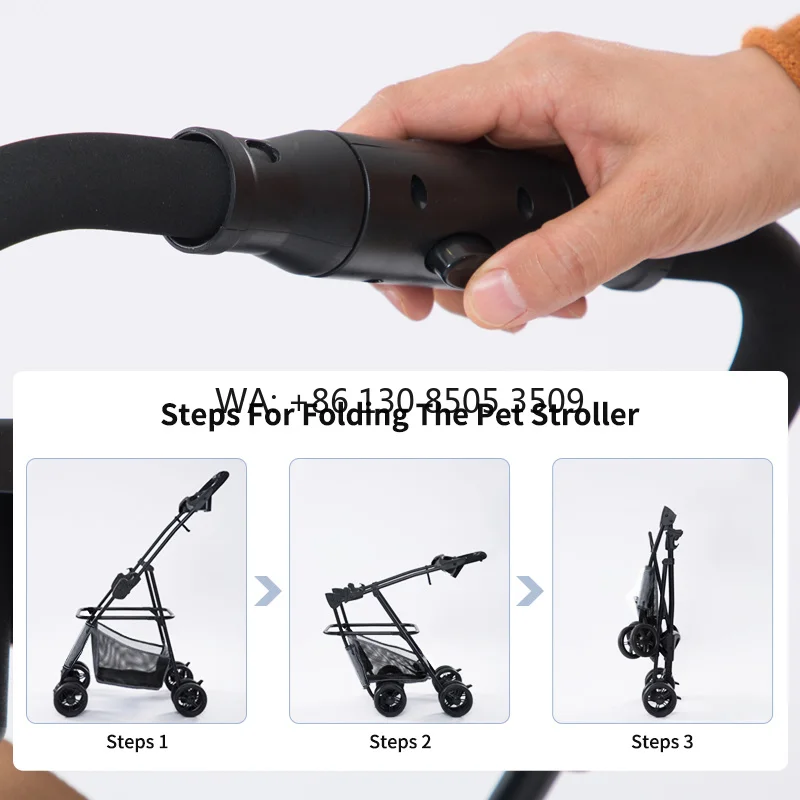 

China Factory Detachable Carrier Pet Trolley Cheap Customized Dog Pet Strollers for 15kg Dog Cats