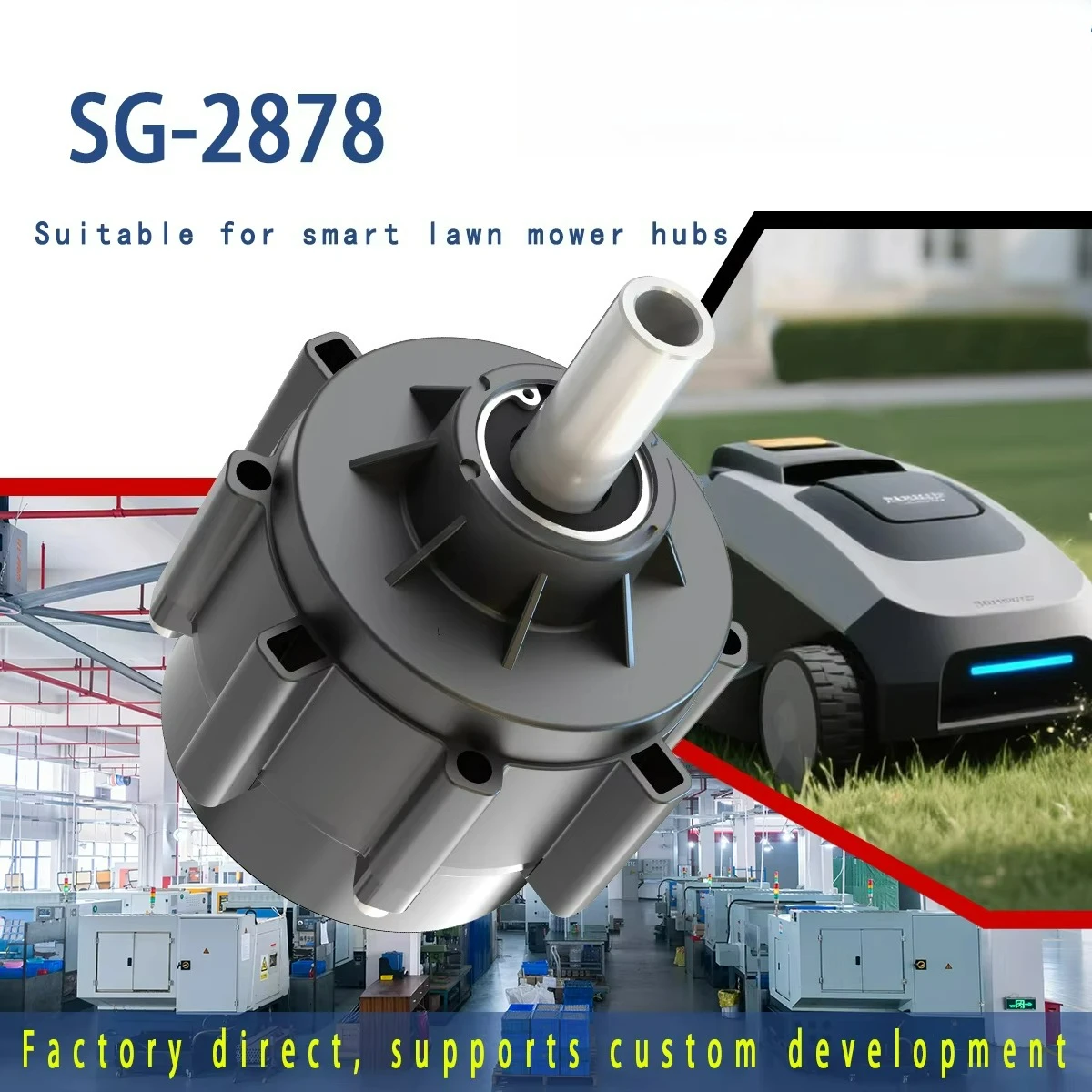 99Mm in-wheel motor 9.75:1 reduction ratio 6 Nm rated torque electric drive motor, suitable for robot vacuum cleaners