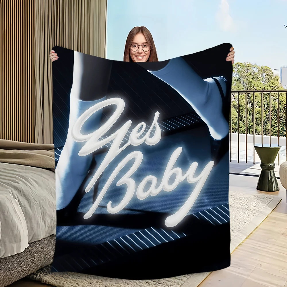 singer M-Madison Beer yes baby Flannel warm comfort soft plush blanket for sofa living room hogar bedroom travel gift home