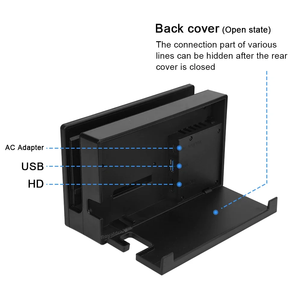 2IN1 For NS Switch TV Dock Charging Base For Nintend Switch TV HDMI-Compatible Dock Stand Station + AC Adapter Power Supply image 4