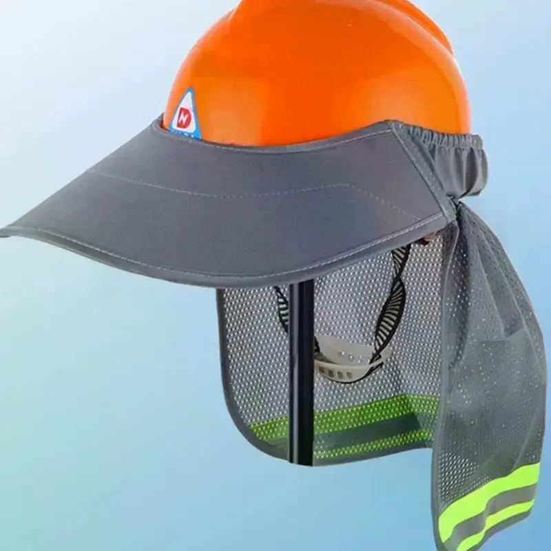 Summer Sun Shade Safety Hard Hat Neck Shield Helmets Reflective Hat Brim Reflective Cap Cover For Construction Workers