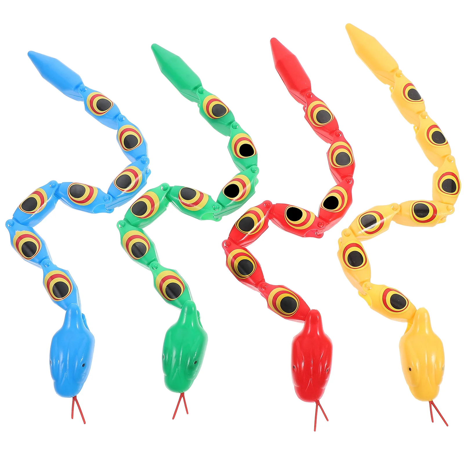 4 Pcs Snake Toy Party Spoof Toys Realistic Looking Fake Figures Lifelike Simulation Animal