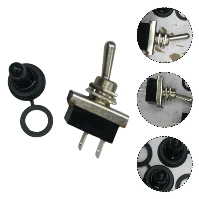 On Off Rocker For Toggle Switch With Bakelite Base For SPST Contacts Rated 25A At 12VDC For Automotive Panel Mount Applications