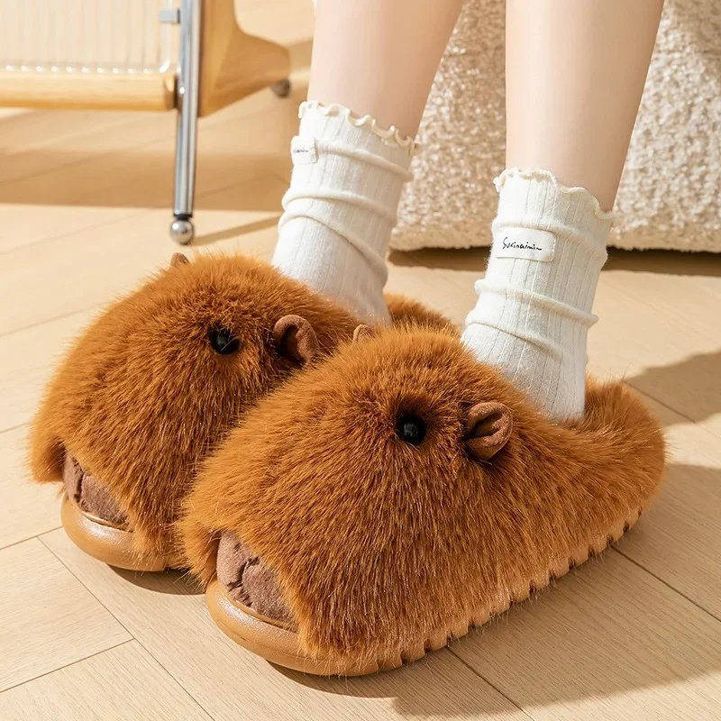

Women & Men's Slipper with Memory Foam Fluffy Soft Warm Slides Slip On House Slippers,Anti-Skid Cozy Plush for Indoor Outdoor