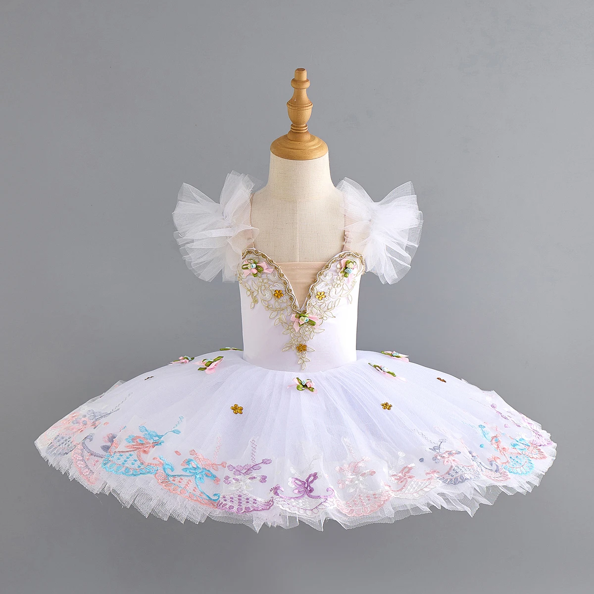 Children Professional Ballet Dress Green Ballet Tutus Swan Lake Ballet Tutu Kids Costume Ballet Sleeping Beauty Performance Wear