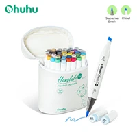 Ohuhu-Juego de rotuladores Honolulu Plus, marcadores de colores, marcadores artísticos con Alcohol, rellenables, doble punta, ilustraciones, útiles escolares de dibujo