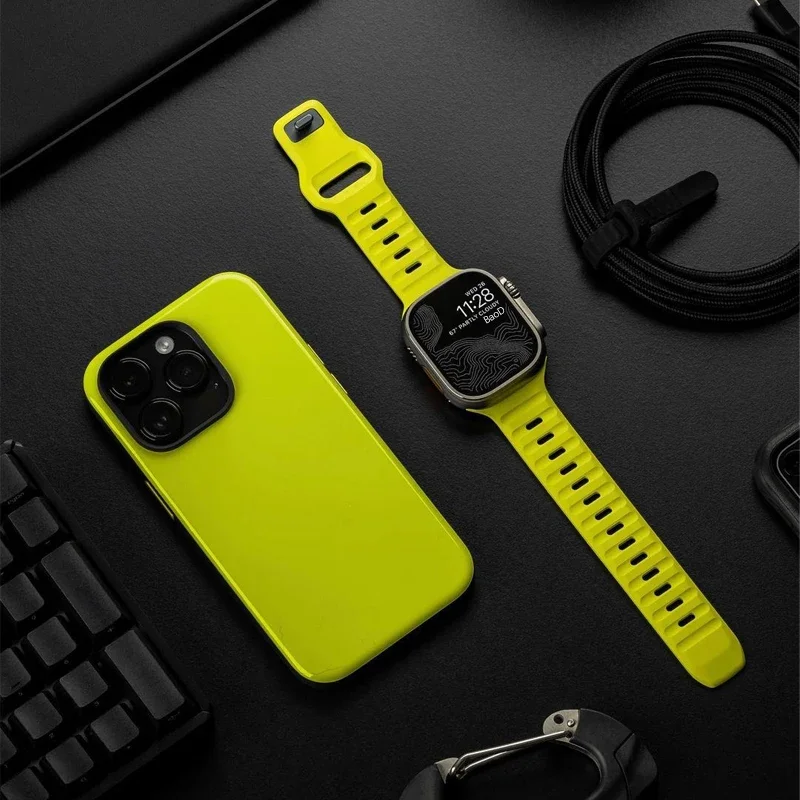 

Мягкий силиконовый спортивный ремешок для Apple Watch Ultra 8 SE 7 серии 44 мм 40 мм 49 мм 45 мм резиновый ремешок для часов iWatch 6 5 4 3 42 мм 38 мм