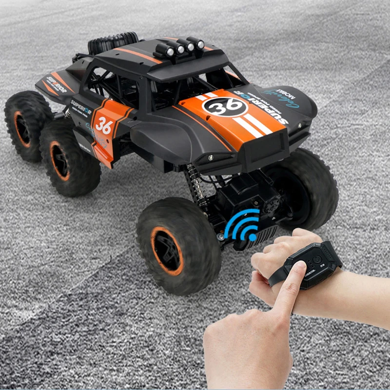 6 Wheel Drive RC Car 2.4G Remote Control Toy Car Off-road Climbing Vehicle High Speed with LED Light for Children Boy Kids Gift