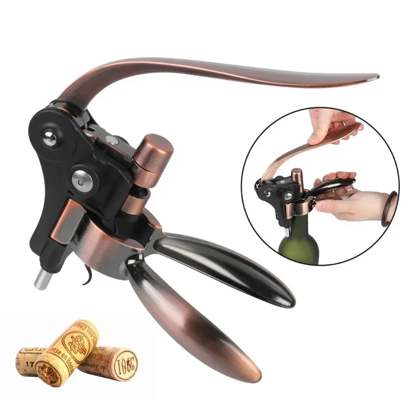 

Wine Opener Bottle Opener Rabbit-Shaped Opener Zinc Alloy Barware Manual Handheld Corkscrew with Ergonomic Lever Pump