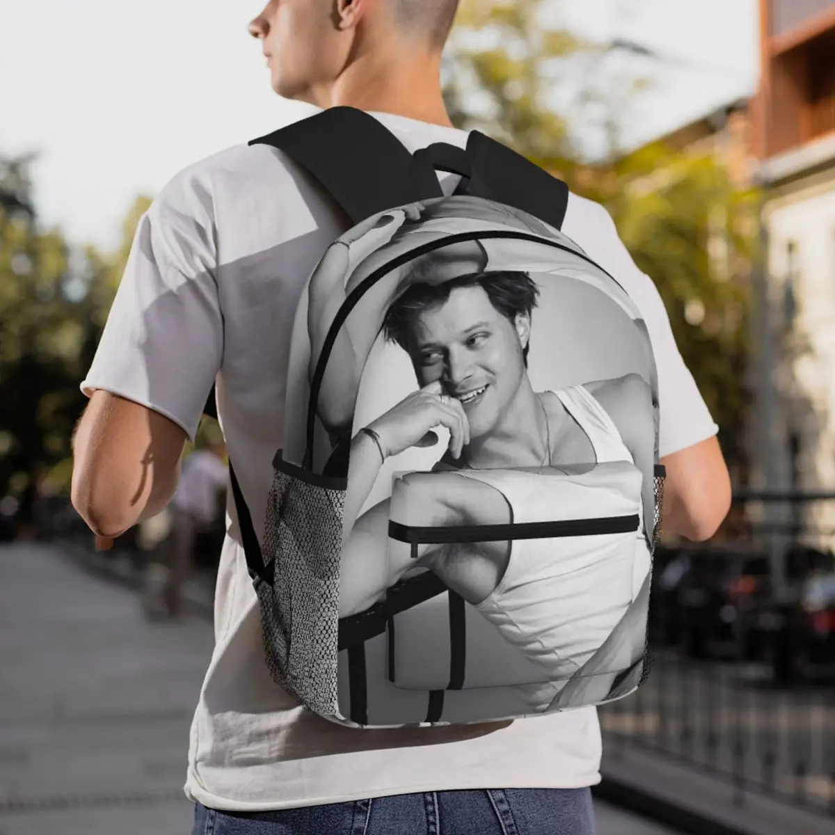 Soft Rudy Pankow JJ Maybank Poster Backpack Daypack Large Capacity Boys Girls BookBag School Bag Shoulder Bags for Men Women
