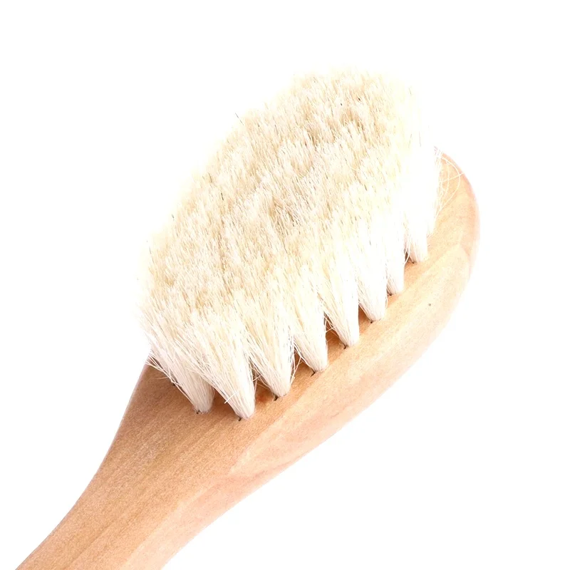 Wooden Handle Brush Baby Hairbrush Newborn Hair Infant Comb Head Massager