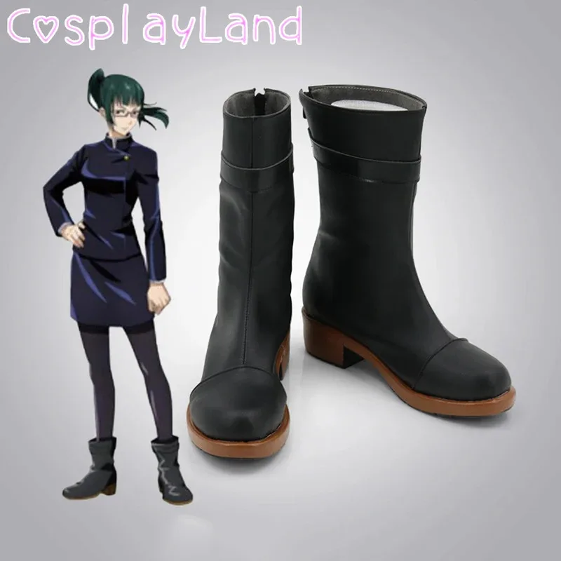 

Anime Cosplay Jujutsu Kaisen Maki Zenin Cosplay Boots Shoes Leather Shoes Cosplay Accessories Halloween Party Shoes Costumes