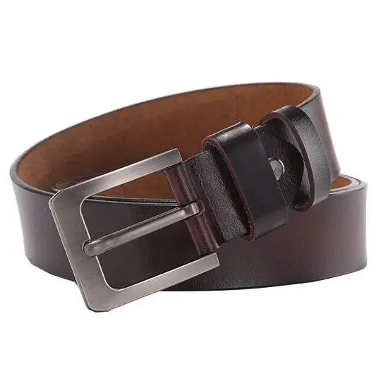 Big Size 150cm above Men'Belt for men cow leather luxury strap male belts for men new fashion classice vintage pin buckle