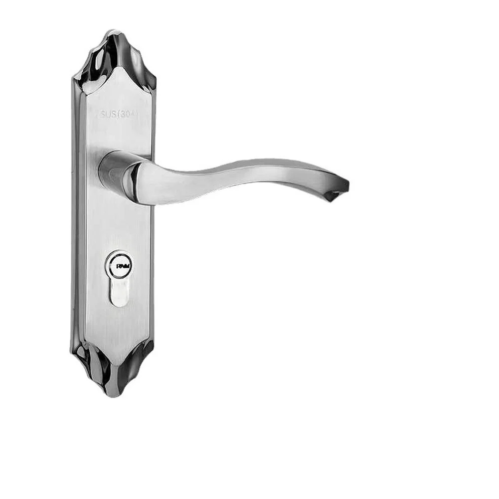 Single Tongue Door Lock Constructed from 304 Stainless Steel for Bathroom or Indoor Doors Featuring Noise Reducing Operation