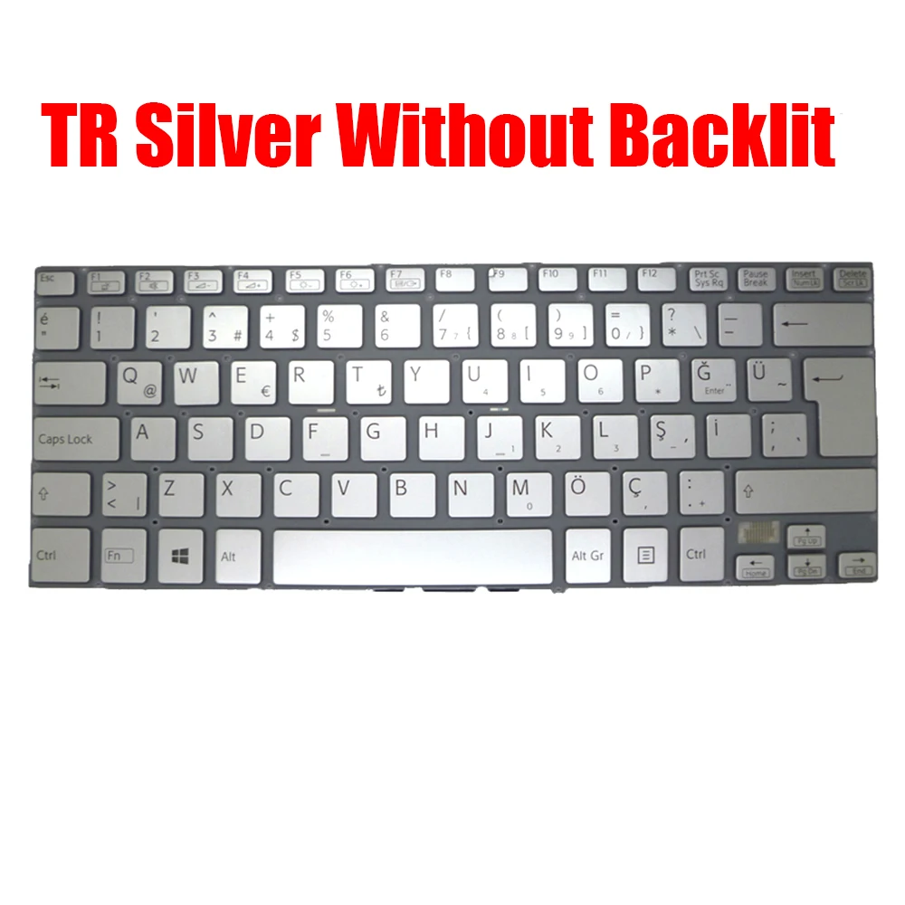 TI TR Laptop Keyboard For SONY SVF14A 149238571TH 149238271TH 149238741TR  149238441TR Silver Black New