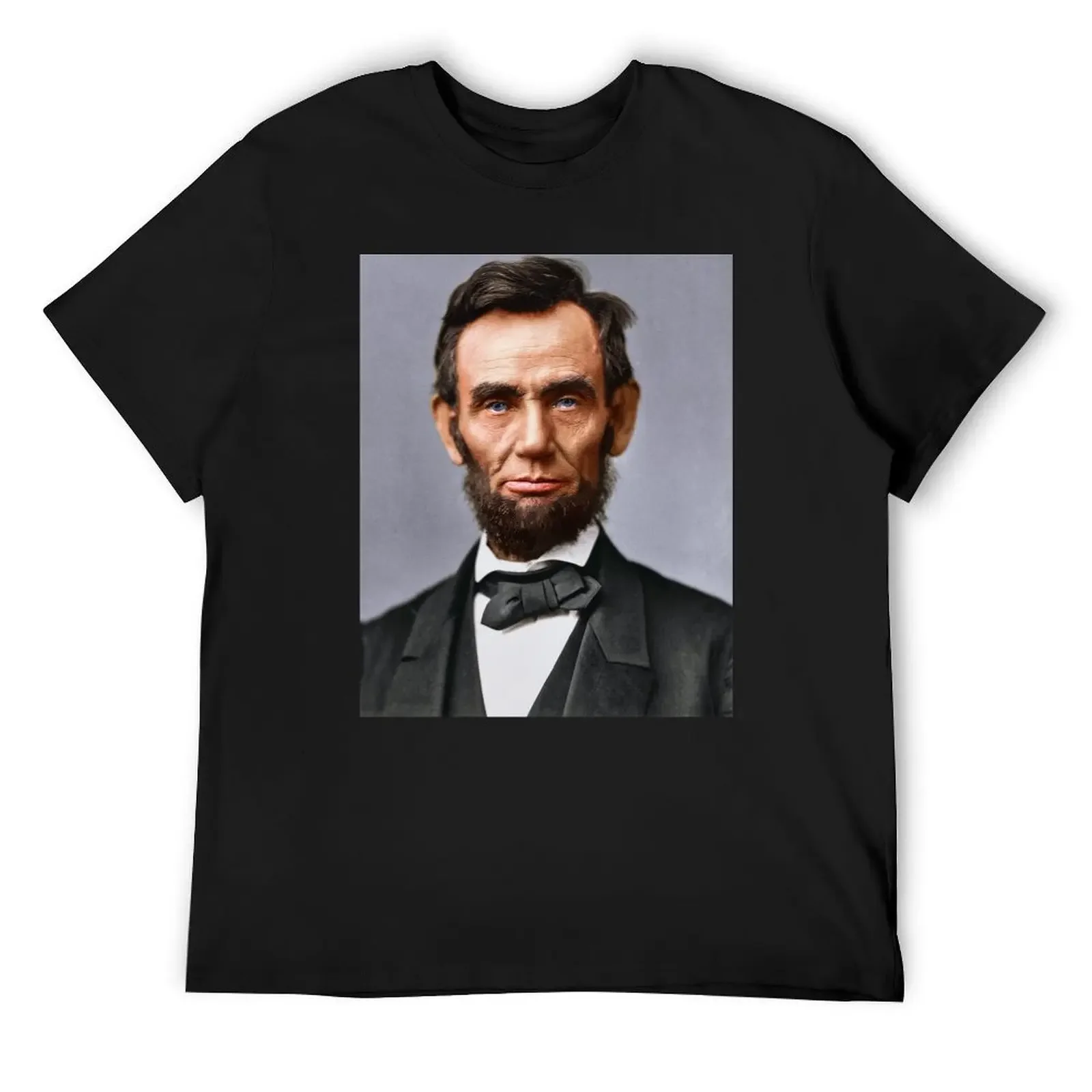 

Hand-Coloured Portrait of Abraham Lincoln T-Shirt essential t shirt summer clothes anime fruit of the loom mens t shirts