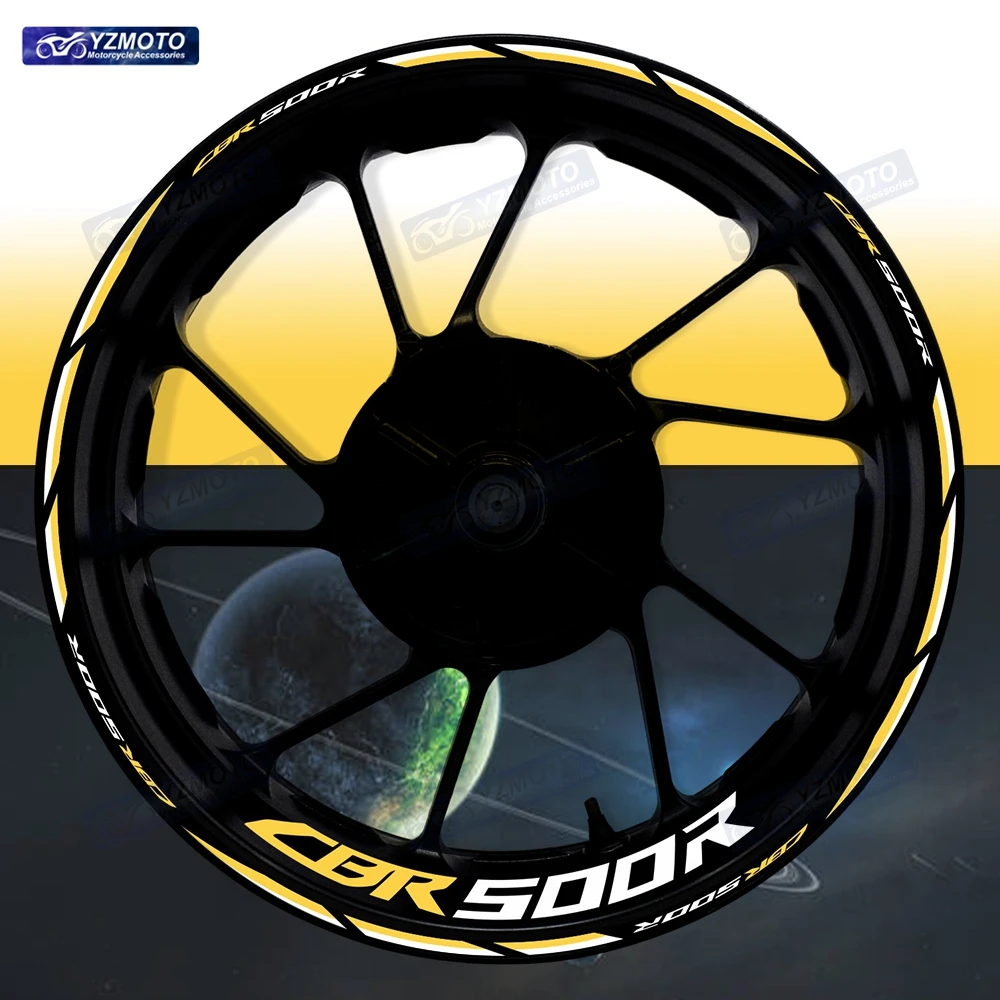 

For Honda CBR500R CBR 500R Motorcycle 17 Inch Front And Rear Wheel Sticker Hub Decal Racing Reflective Decorative Rim Stickers