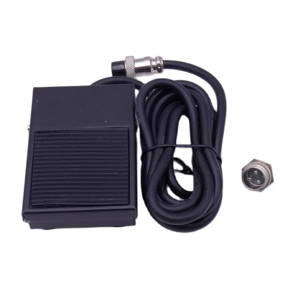 

3 Pins Free Your Hand Metal Foot Pedal Switch 1.8 Meters Cable Connector Spot Welding Tig Torch