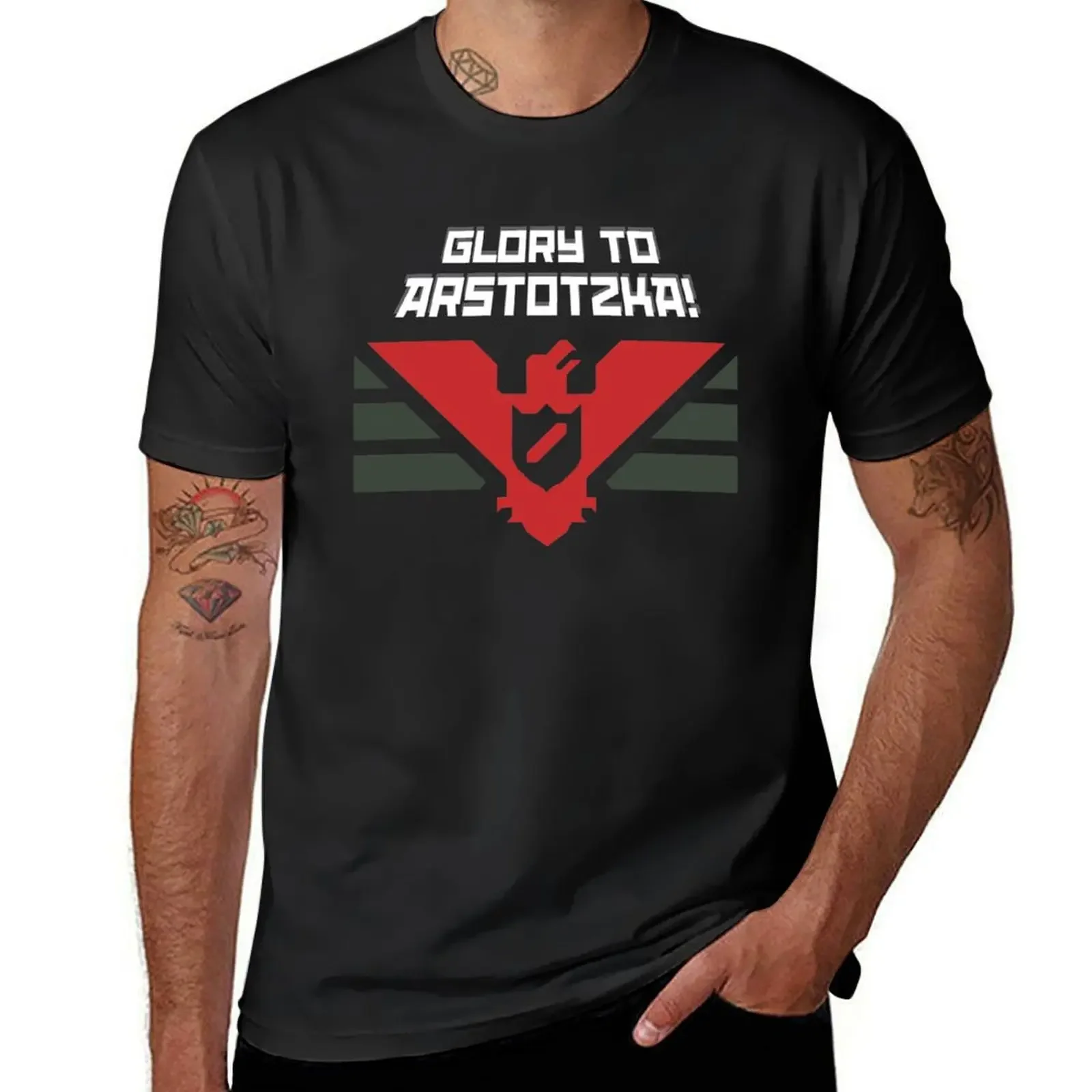 

Glory to Arstotzka T-Shirt Clothing sports fans rapper graphic tees sublime men t shirts high quality