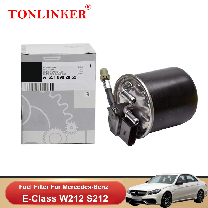 

Топливный фильтр TONLINKER A6510902852 для Mercedes Benz E класса W212 S212 2009-2016 E220 E250 CDI E300 BlueTEC, гибридное дизельное топливо л