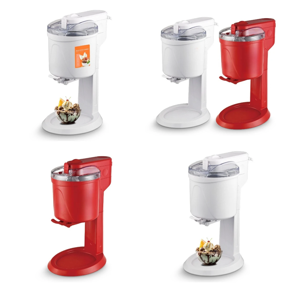 Small pre-cooling ice cream machine  1L capacity- fully automatic - for home use - suitable for children - DIY ice cream machine