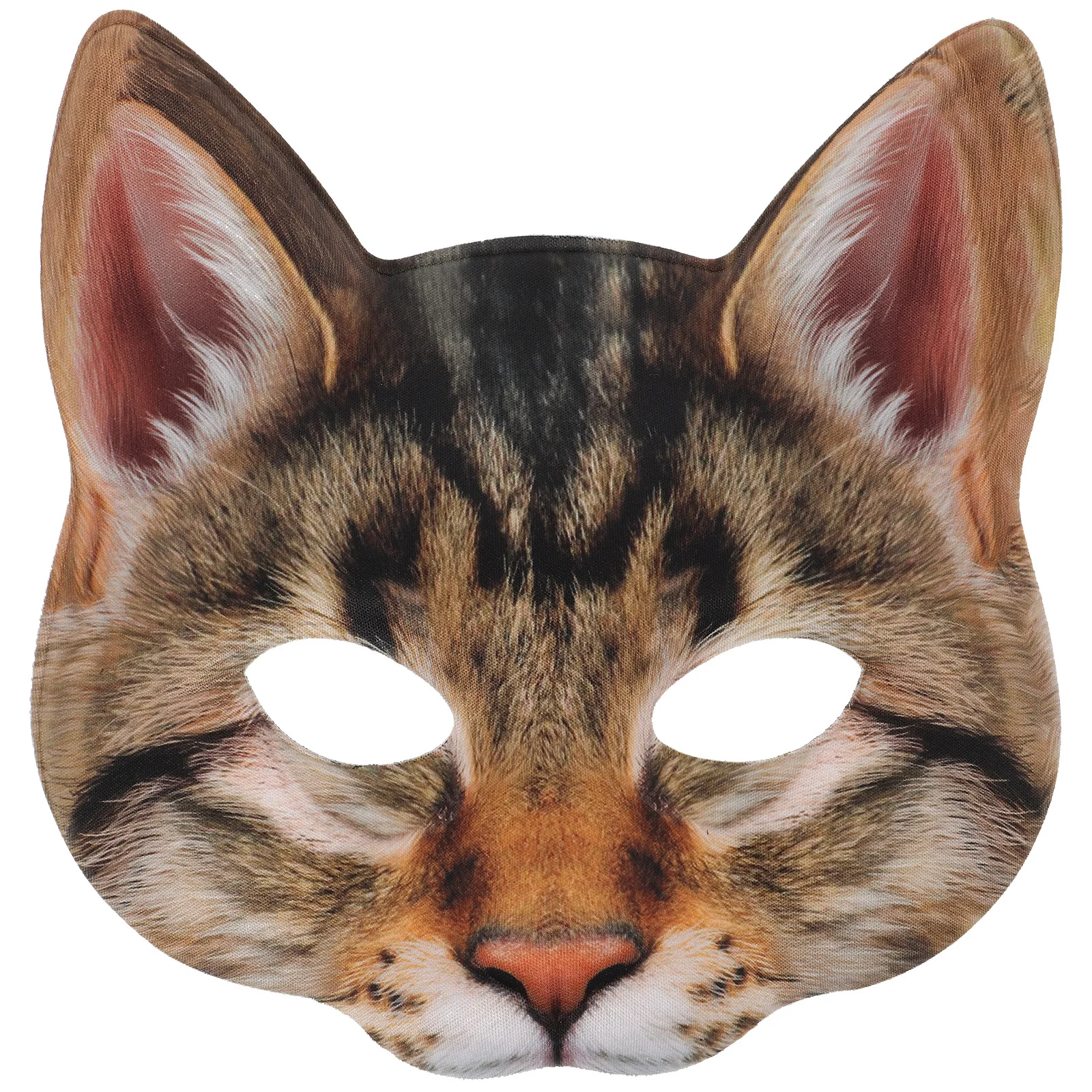 EVA Cat Mask Half Eyes Face Cover Durable Costume for Men Women Halloween Cosplay Masquerade Party Fun Banquet Unisex Accessory