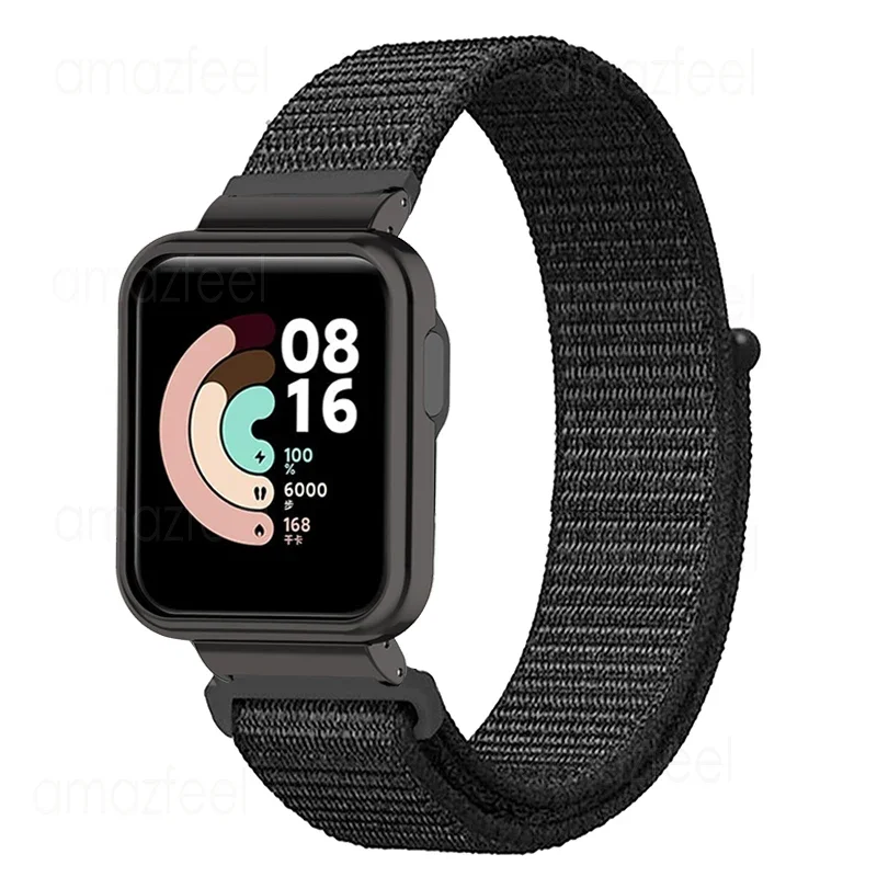 Estojo de nylon para Mi Watch Lite, Protetor de pulseira, Pulseira Miwatch Lite, Metal Protect Shell