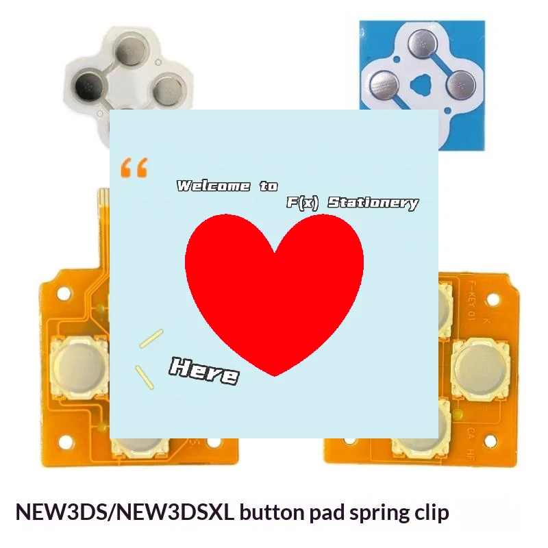 1Pcs D-Pad Dome Snap PCB Board Buttons Conductive FIlm For 3DS / 3DS XL Controller Key ABXY Button PCB Board Sticker-F(x)
