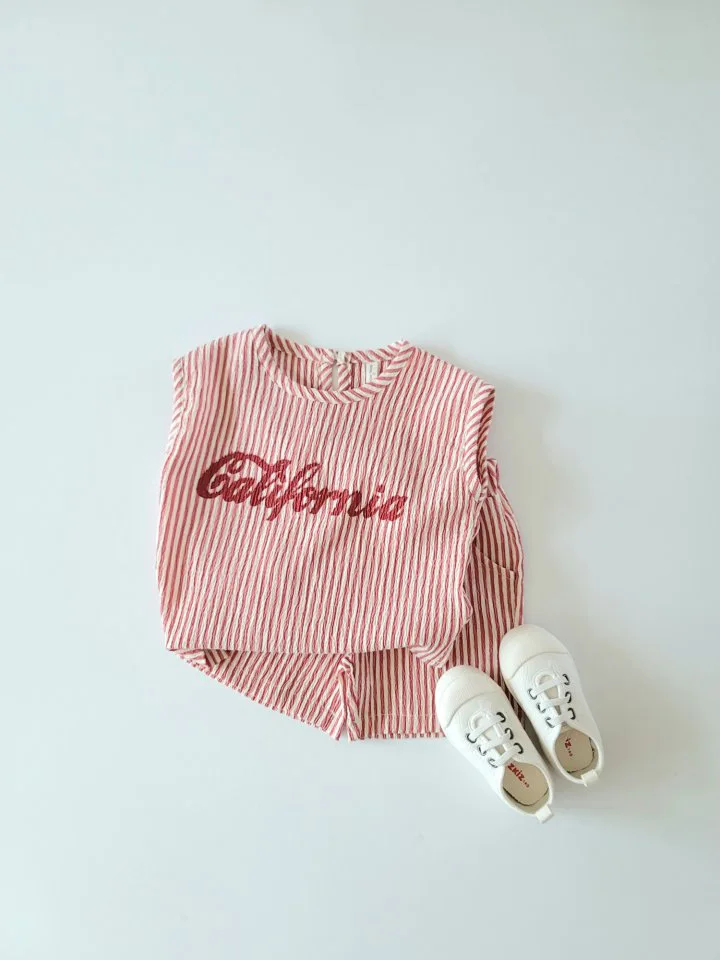 Summer Kids Tracksuit Children Letter Print Striped Short Sleeve T-shirt+Shorts 2pcs Kid Casual Tops Suit Infant Cotton Tees Set