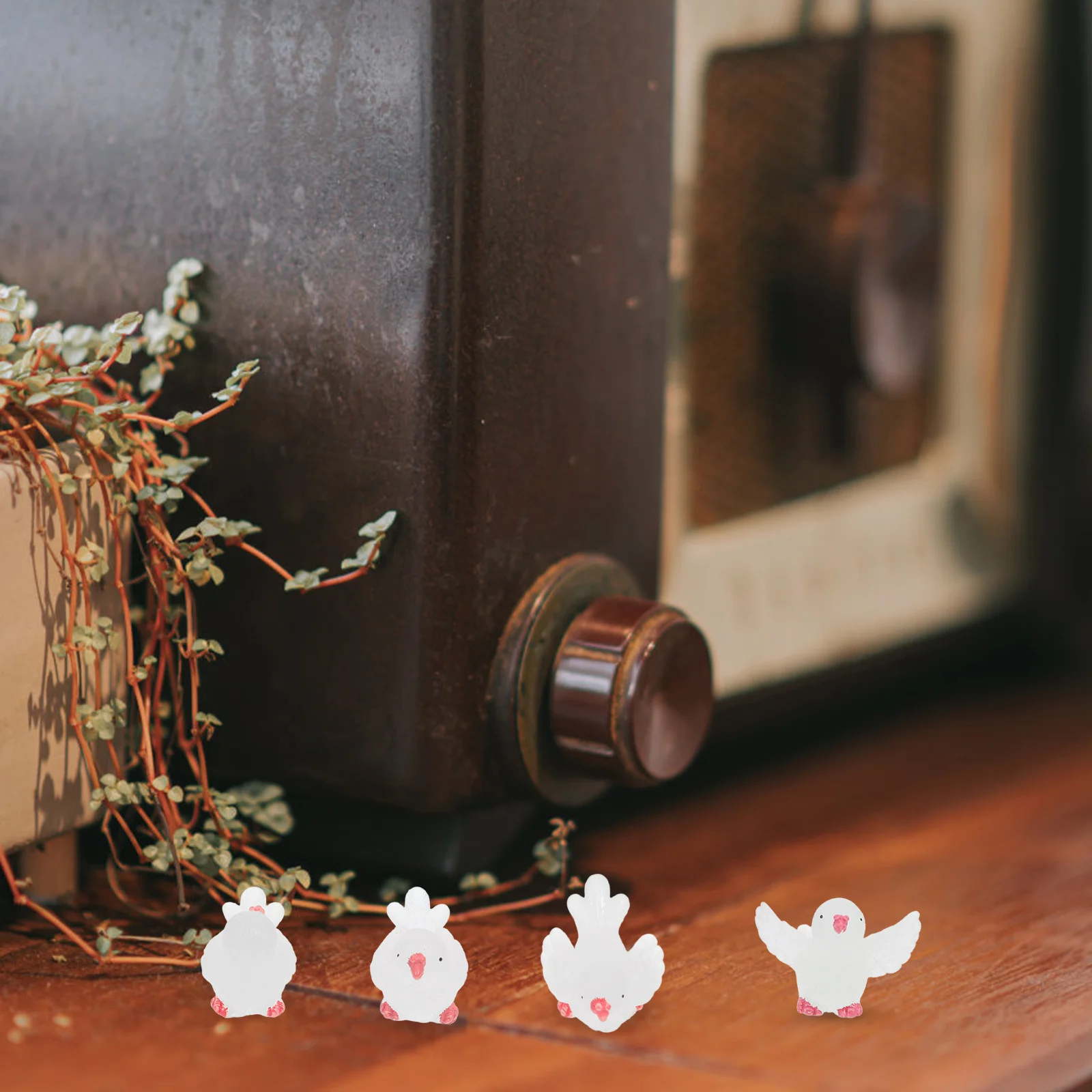 

8Pcs Luminous Dove Miniature Nightlight Tabletop Decor Glowing Resin Birds Aquarium Garden Mini Pigeon Ornaments Realistic Bird