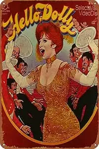 Hello, Dolly! Metal Tin Sign Vintage Wall Art Decoration Living Room Bathroom Kitchen Movie Poster Decor 8 * 12 Inches