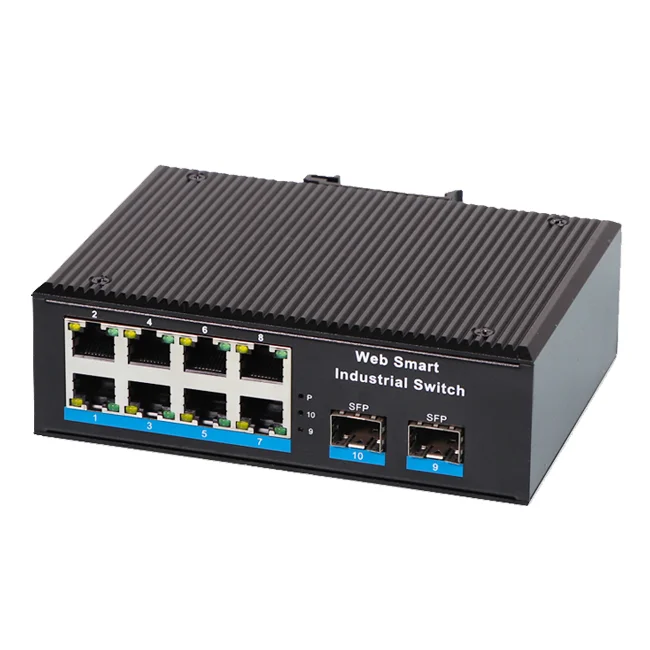 Industrial Gigabit Network Switches Poe Switch  2   SFP Network 8 Port  Switch
