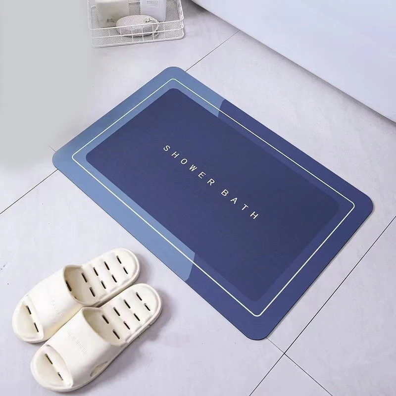 Absorbent Bathroom Bath Mat Anti-slip Shower Rug Quick Drying Bath Mats Kitchen Entrance Doormats Home Floormat Bathtub Carpet