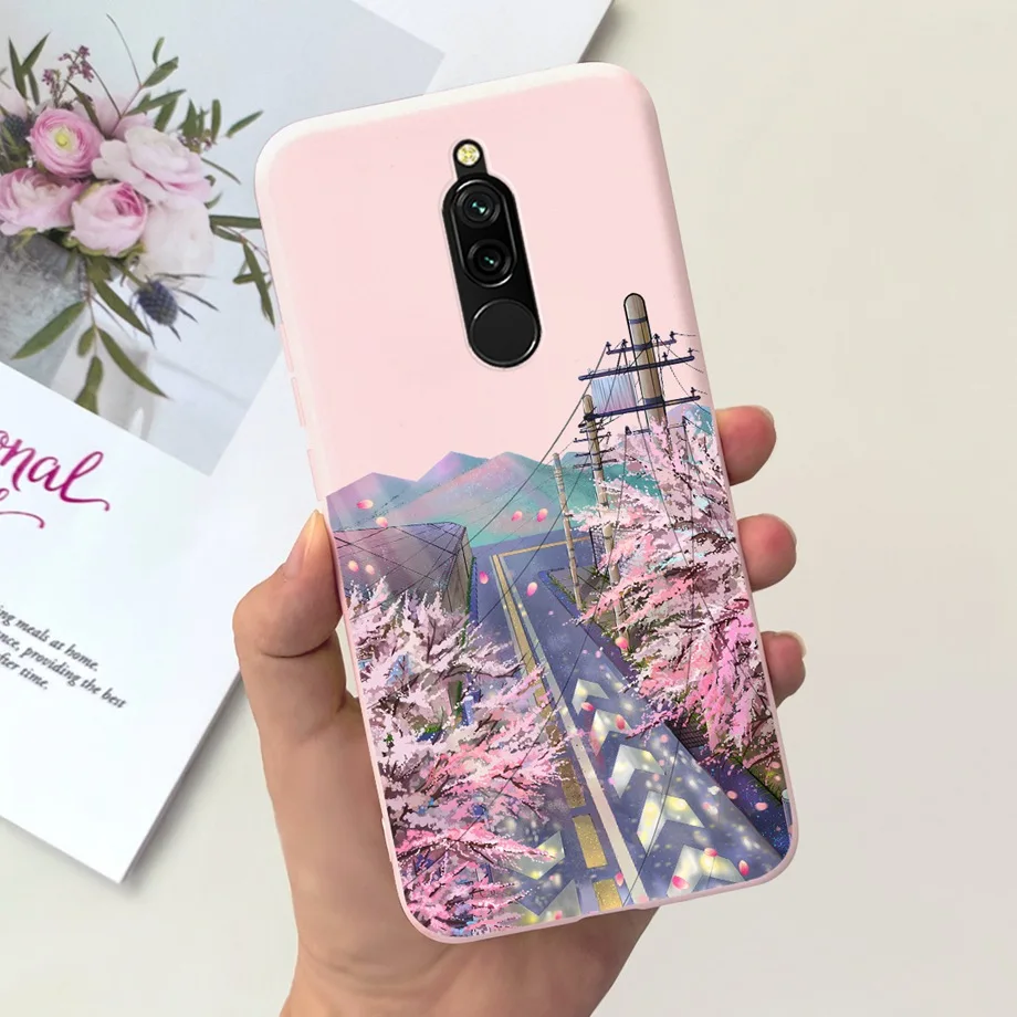 Liquid Silicone Cute Case for Xiaomi Redmi 8 Capa Protective Back Cover For Redmi Note 8 Pro Note8Pro Note 8T Bumper Redmi8 Case