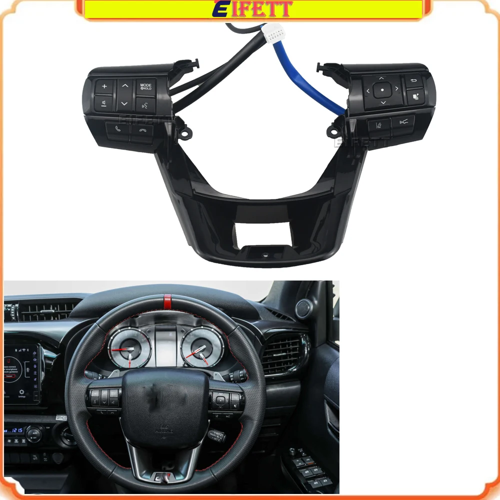 For Toyota Hilux Revo Rocco Fortuner 2015-2020 Car -styling Buttons Backlight  Multi-function Car Steering Wheel Control Buttons