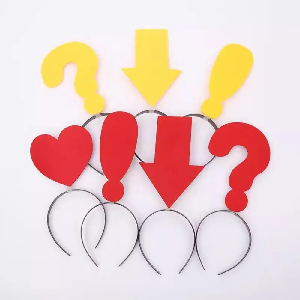 Funny 8.6inch Hairband Arrow WiFi Question Mark Concert Headwear Love Funny Props Headdress Gift