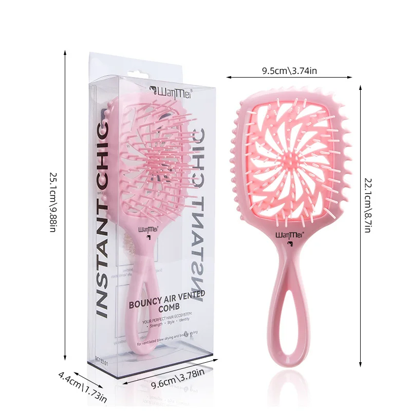 WANMEI Detangling Hair Brush- Effortless Tangle Free-Ideal for Natural Curly Straight Wet Dry，Salon Curl Defining Brush image 6