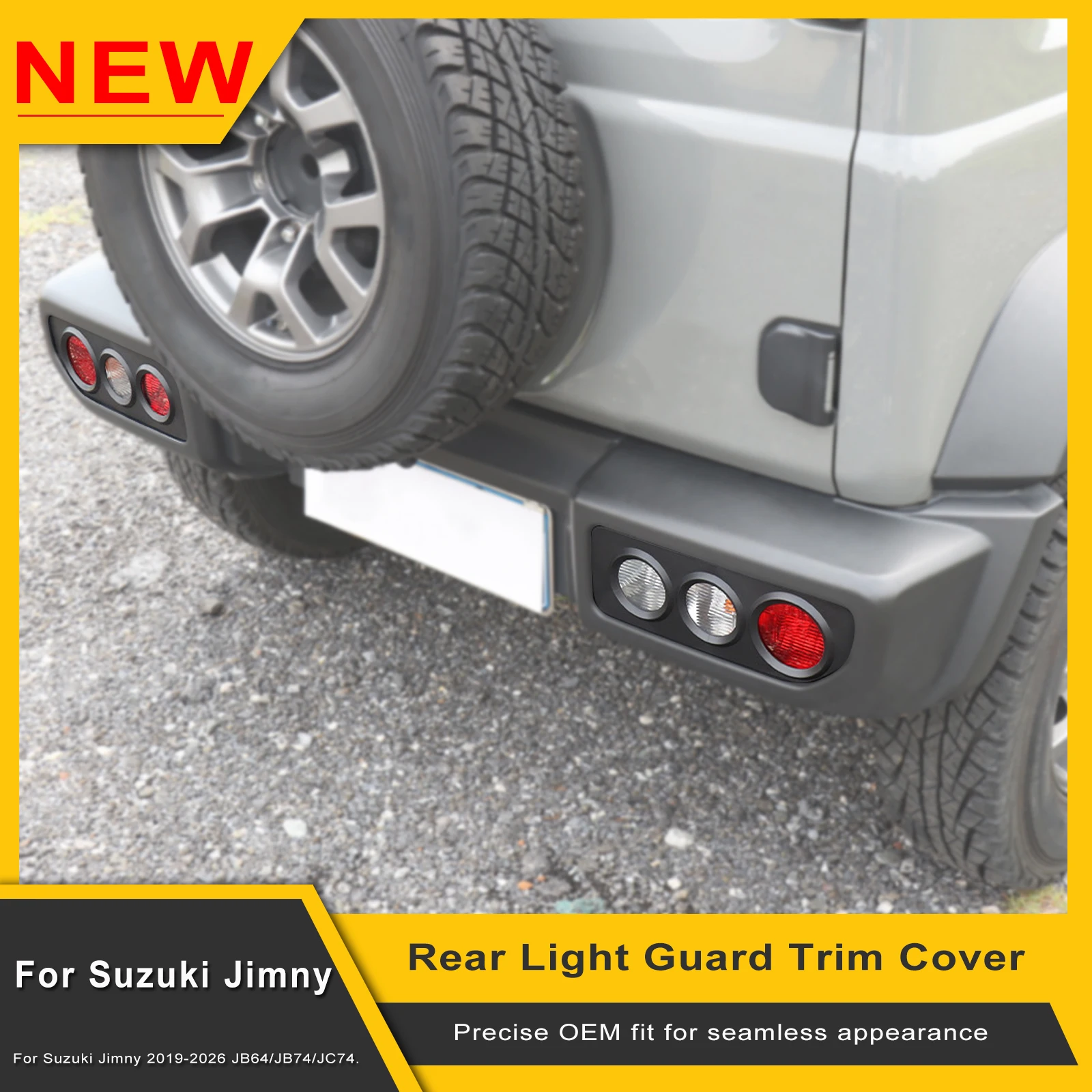 ABS Rear Light Guard Trim Cover for Suzuki Jimny 2019-2026 JB64 JB74 Tail Light Protection Black Car Lamp Tuning Accessories