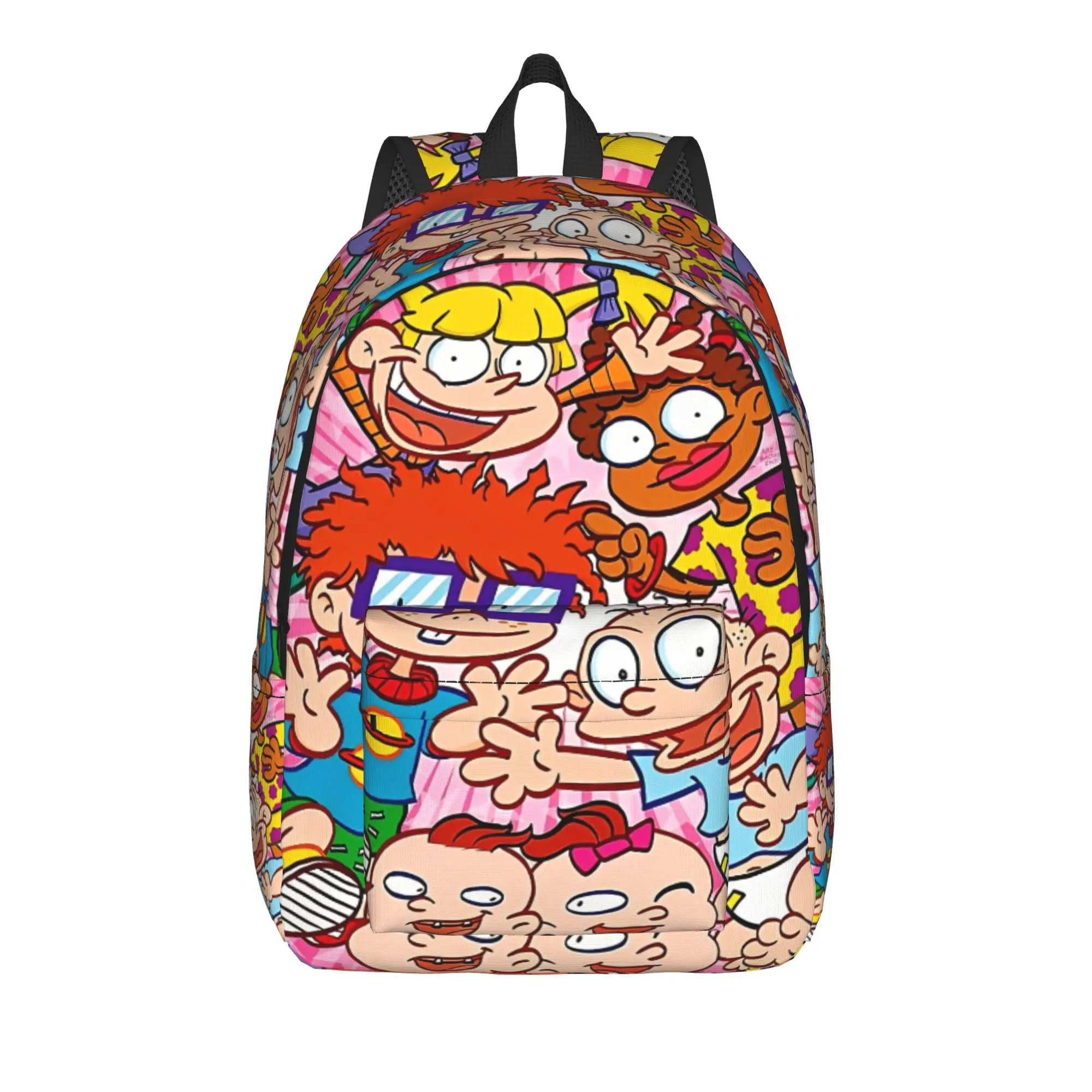 

Cartoon R-Rugrat Backpack Camping Backpacks Women Streetwear High School Bags Designer Soft Rucksack