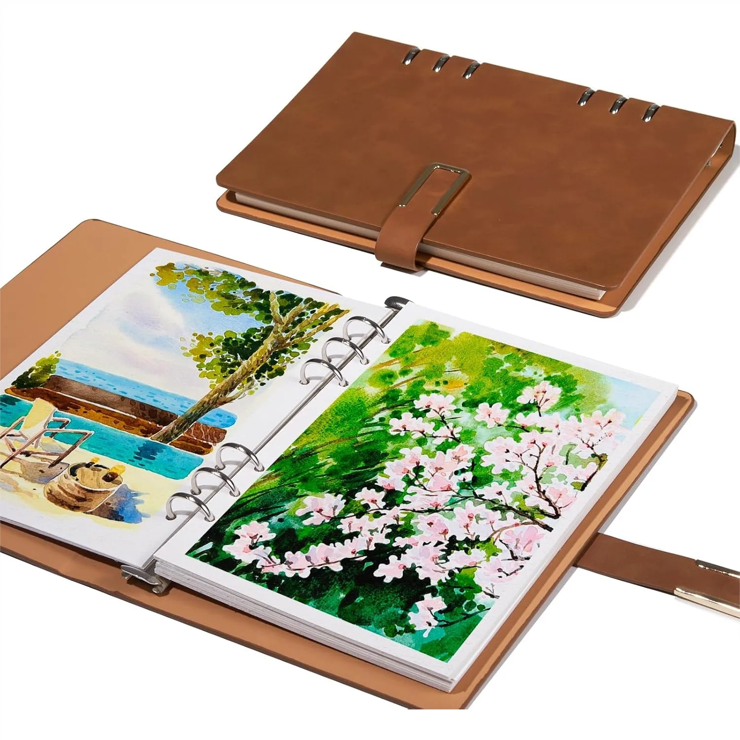 

Watercolor Sketchbook 100% Cotton Acid Free, 300gsm Cold Press Paper for Artists, 20 Sheets 9.25x6.3 Inches