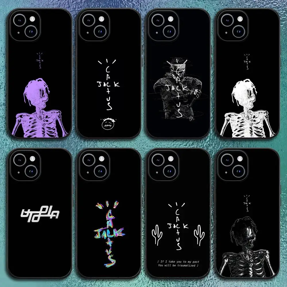 Чехол для телефона Travis Scott Cactus Jack для iPhone 17, 16, 15, 11, 12, 14, 13 Pro Max, Mini, X, XS, XR, 7 Plus, 17E, противоударный силиконовый чехол