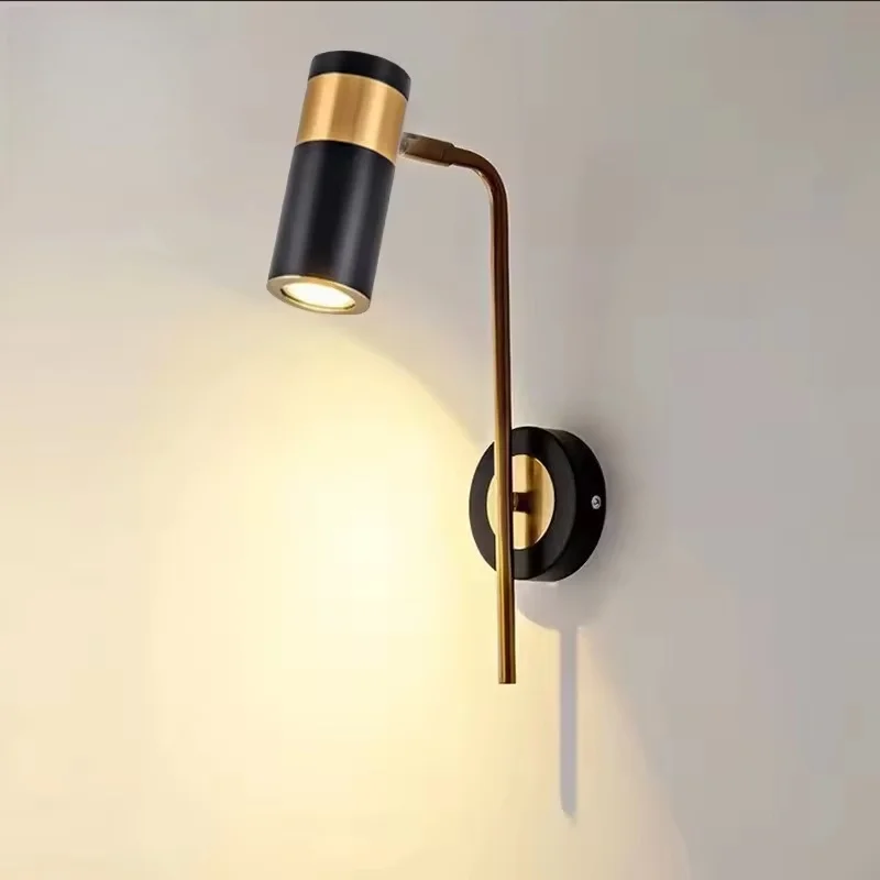 Nordic Modern Hotel Balcony Rotating Feature Creative Wall Lamp Simple Bedside Bedroom Aisle Living Room Wall Lights