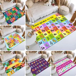 Cartoon Letters Baby Crawling Area Carpet Children Photography Rug Living Room Props Bedroom Girl Decoration Cloakroom Floor Mat